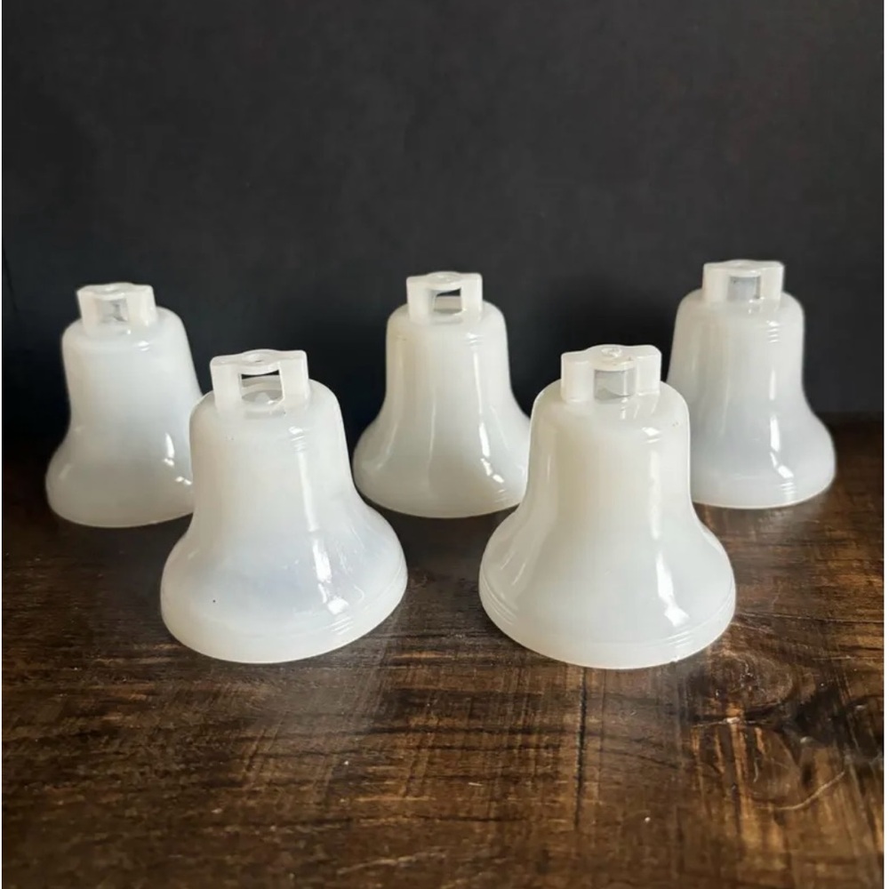 Vintage Plastic Bell Holiday or Wedding Ornaments